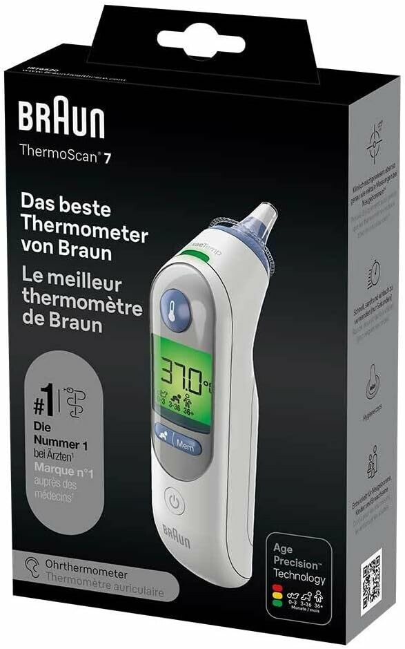 Braun ThermoScan 7 termometr douszny na podczerwień dla dzieci