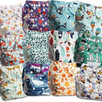 Littles & Bloomz pieluchy wielorazowe kieszonkowe, 12 szt., jeden rozmiar