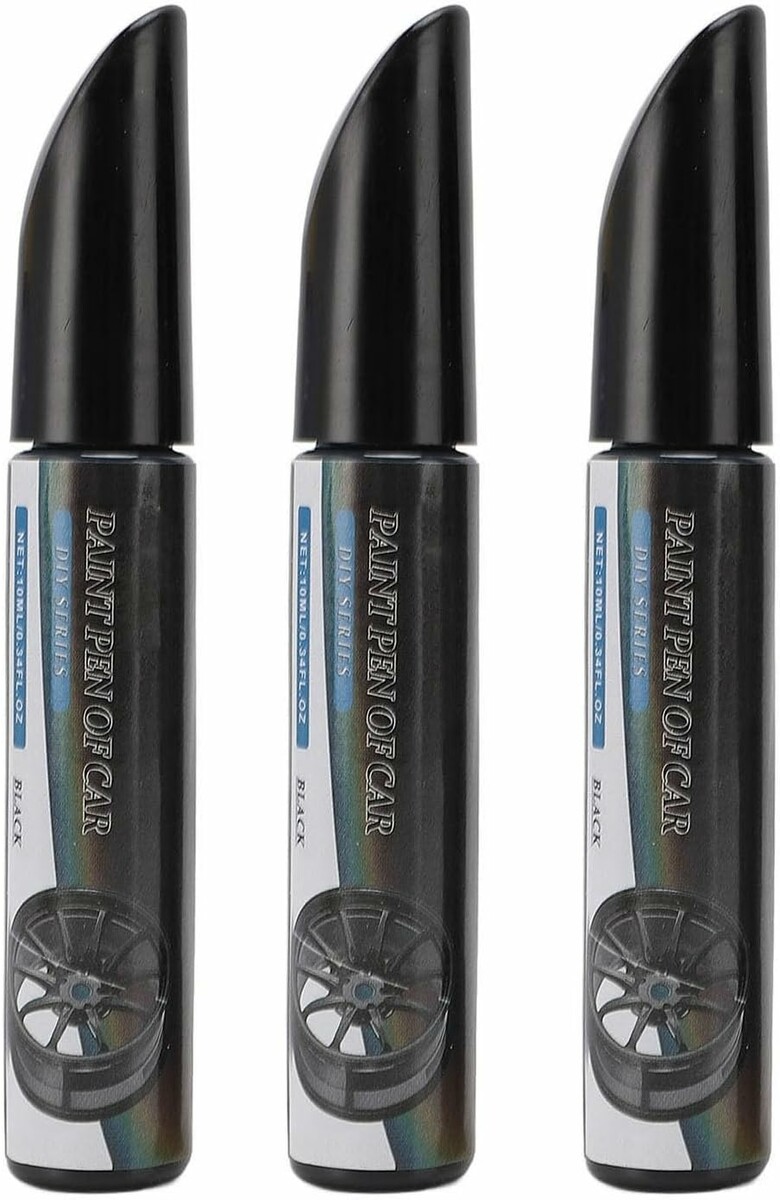 Yinhing Pisaki do retuszu lakieru samochodowego 10 ml, 3 szt. – czarny
