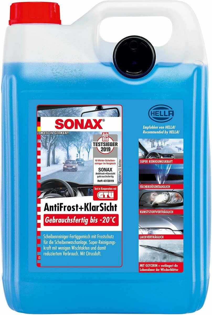 Sonax AntiFrost&KlarSicht 5 l - zimowy płyn do spryskiwaczy -20 C