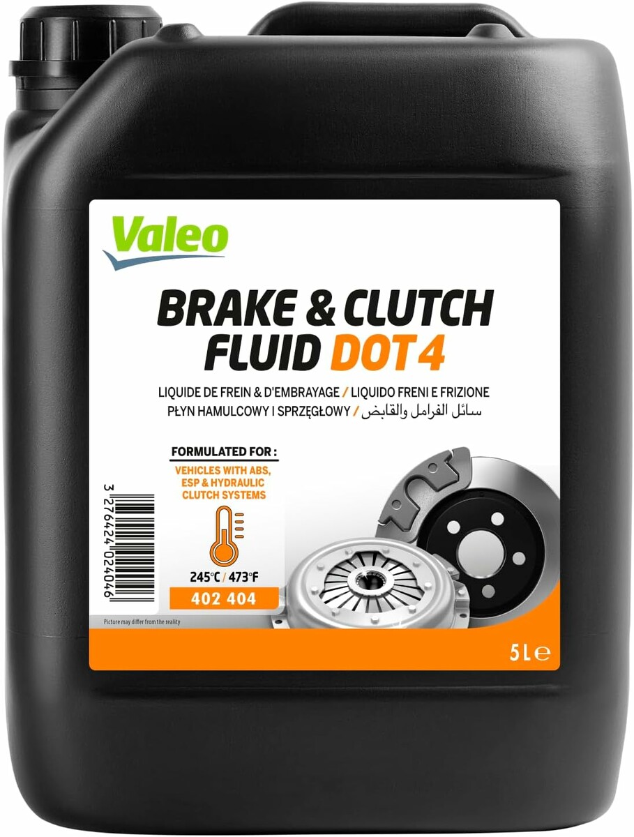 Valeo Płyn hamulcowy DOT 4 5 l - syntetyczny, do ABS i ESP
