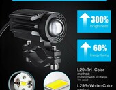 Kairiyard LED 60W – dodatkowe reflektory motocyklowe, 2 szt. – zdjęcie 2