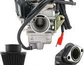 PowerMotor gaźnik PD24J 24mm do silników GY6 125-150cc quad/ATV, z filtrem i kolektorem – zdjęcie 1