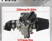 PowerMotor gaźnik PD24J 24mm do silników GY6 125-150cc quad/ATV, z filtrem i kolektorem – zdjęcie 2