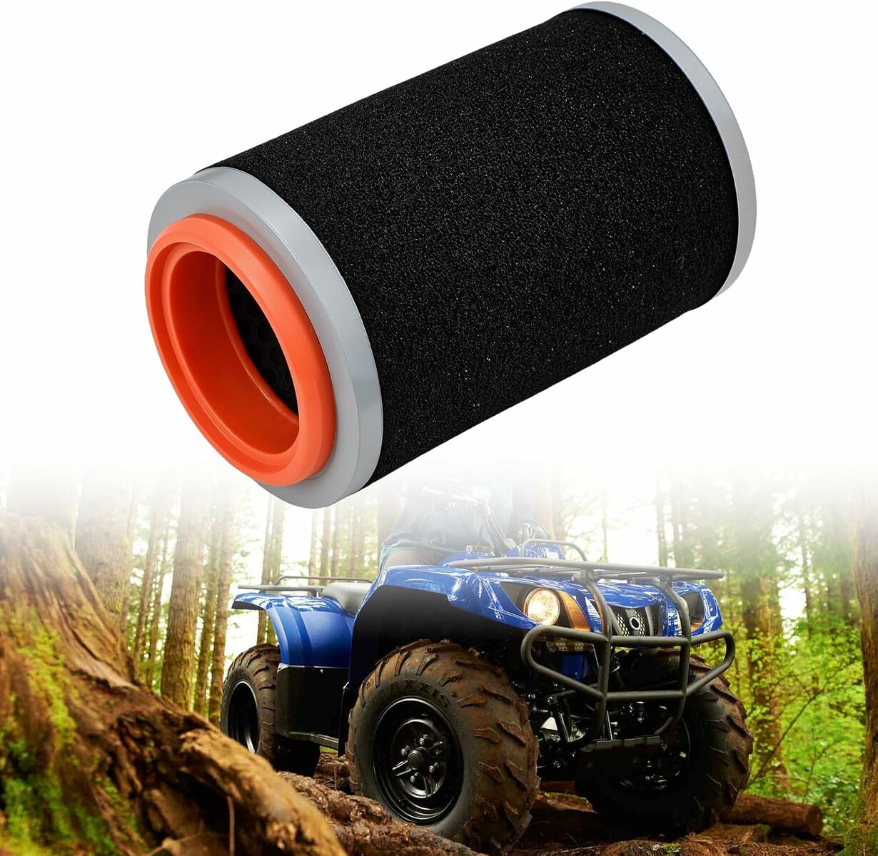 Filtr powietrza piankowy do quadów Yamaha Grizzly/Bruin/Kodiak/Wolverine, z pokrywą