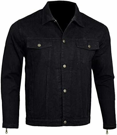 Bikers Gear Australia – kurtka motocyklowa dżinsowa z kevlarem, czarna 2XL
