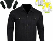 Bikers Gear Australia – kurtka motocyklowa dżinsowa z kevlarem, czarna 2XL – zdjęcie 2