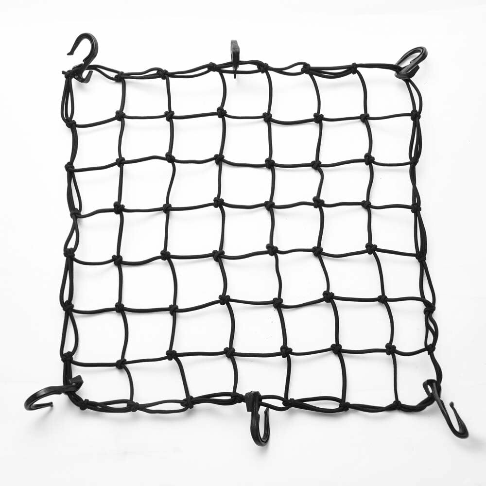 MICTUNING siatka bagażowa motocyklowa 40x40 cm z 6 haczykami