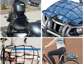 MICTUNING siatka bagażowa motocyklowa 40x40 cm z 6 haczykami – zdjęcie 2