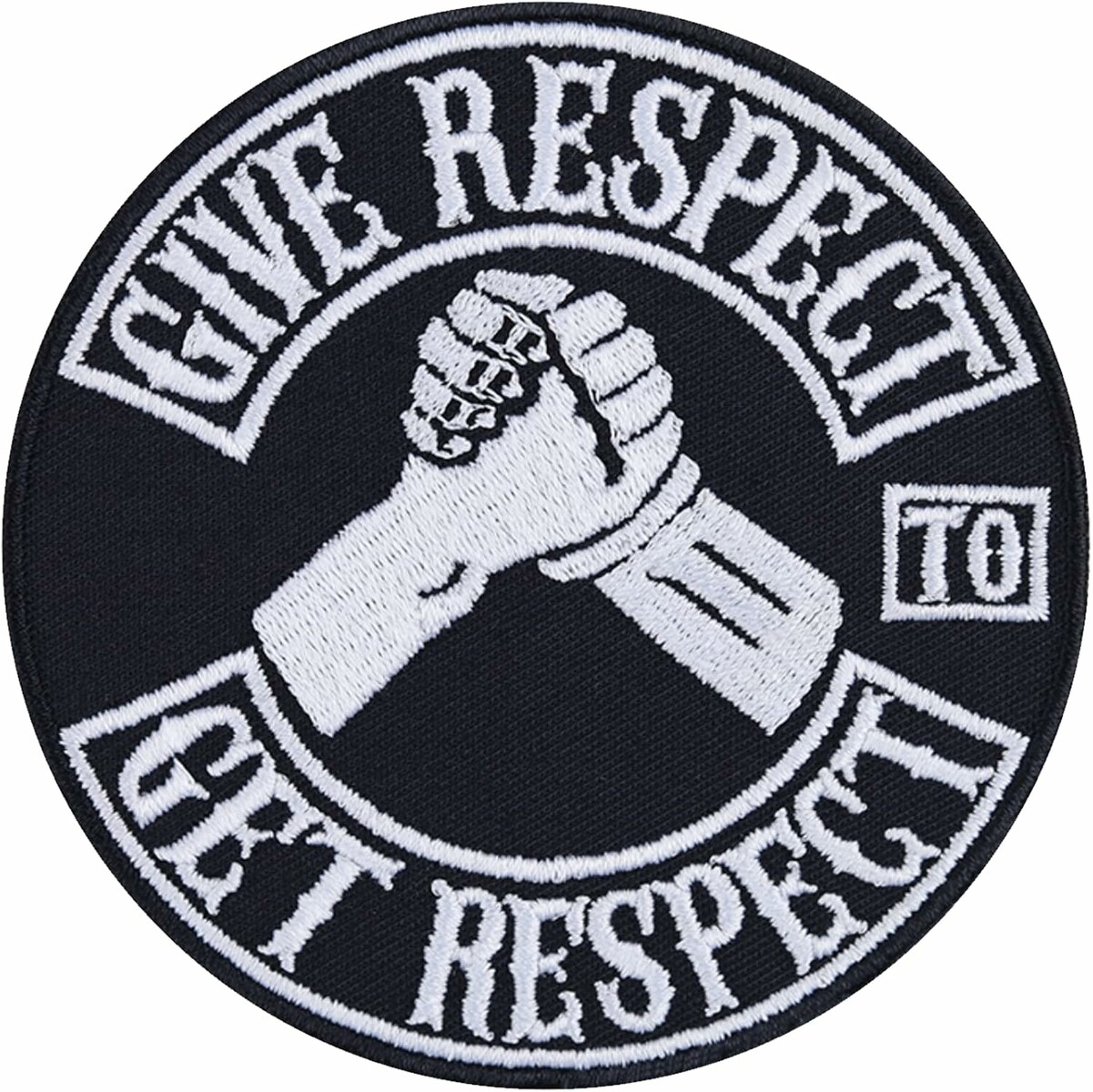 Naszywka motocyklowa "Give Respect to Get Respect" – do naprasowania/przyszycia