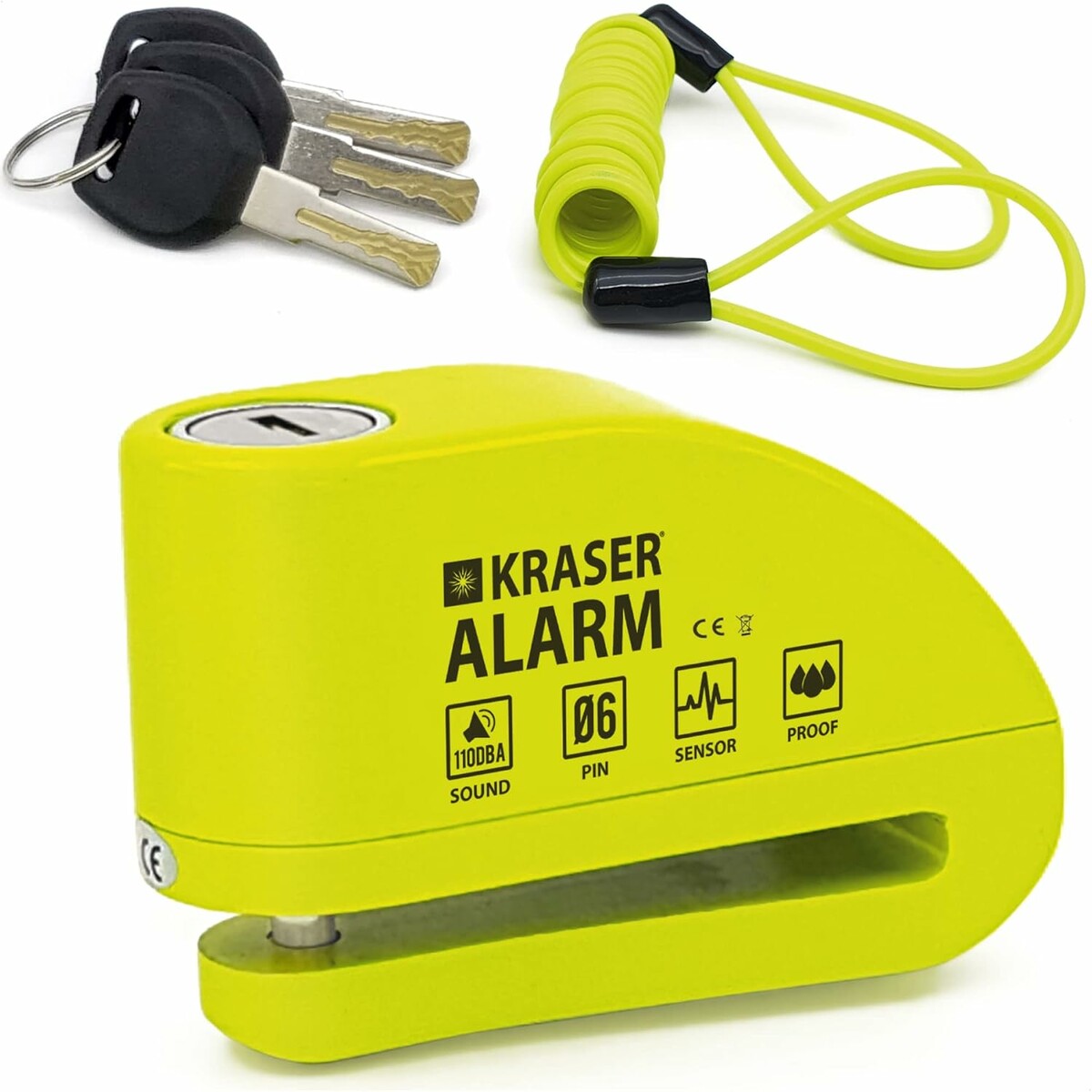 KRASER KR6Y blokada tarczy hamulcowej z alarmem 110dB, motocykl