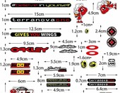 Zestaw naklejek winylowych motocyklowych, 3 szt. – zdjęcie 2