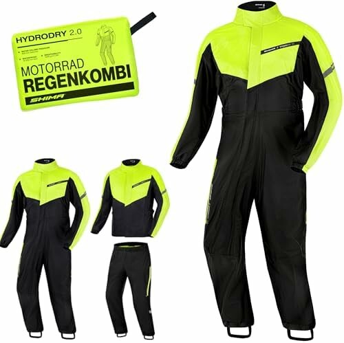 SHIMA Hydrodry 2.0 – kombinezon przeciwdeszczowy motocyklowy, fluo, rozmiar L