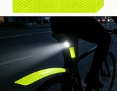Naklejki odblaskowe na odzież motocyklową – 60 szt., żółto-zielone – zdjęcie 4