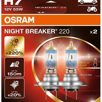 Żarówki halogenowe Osram Night Breaker 220 H7 (stan nowy)