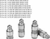 Akozon - zestaw 16 popychaczy hydraulicznych zaworów, OEM 420009810 – zdjęcie 3