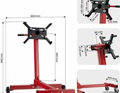Wiltec Stojak warsztatowy do silnika samochodowego 450 kg, na kółkach – zdjęcie 3