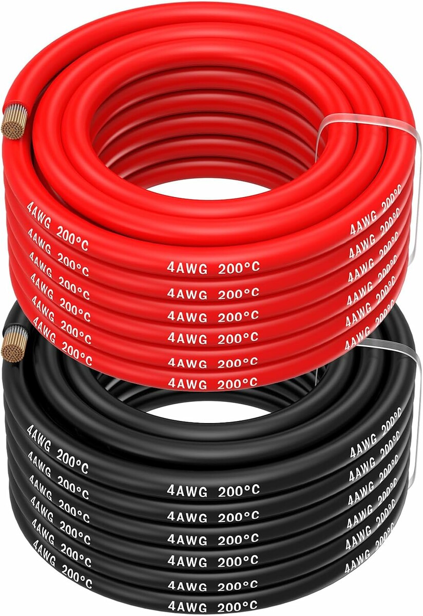 MMOBIEL przewód akumulatorowy 4 AWG 21,2mm2 czerwony/czarny 2x5m