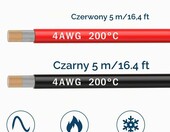MMOBIEL przewód akumulatorowy 4 AWG 21,2mm2 czerwony/czarny 2x5m – zdjęcie 2