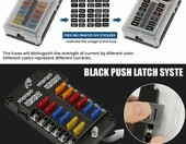 flintronic skrzynka bezpiecznikowa 12-drożna 12-24V z diodami LED – zdjęcie 3
