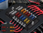 flintronic skrzynka bezpiecznikowa 12-drożna 12-24V z diodami LED – zdjęcie 5