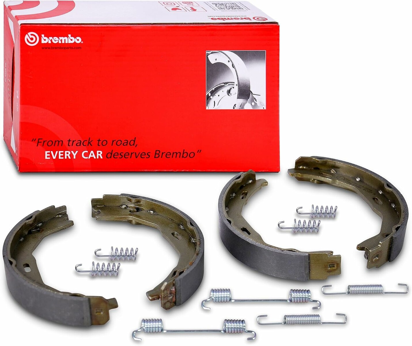 Brembo S50522 szczeki hamulcowe do hamulca recznego, komplet 4 szt.