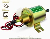 CarBole Elektryczna pompa paliwa 12V uniwersalna, mosiezna HEP-02A do benzyny i diesla – zdjęcie 3