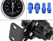 Bediffer Regulator cisnienia paliwa uniwersalny aluminiowy 160 psi z manometrem, czarny – zdjęcie 5