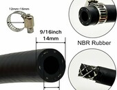 YGQ Waz paliwowy NBR 8 mm 2,4 m - przewod paliwa w oplocie, 10 zaciskow – zdjęcie 2