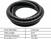 YGQ Waz paliwowy NBR 8 mm 2,4 m - przewod paliwa w oplocie, 10 zaciskow – zdjęcie 3