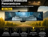 Saulmann ZBO-7786 - szerokokatne lusterko wewnetrzne 308x78 mm, uniwersalne – zdjęcie 2
