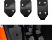 Fabater - aluminiowe nakladki na pedaly samochodu, antyposlizgowe, 3 szt, czarne – zdjęcie 5