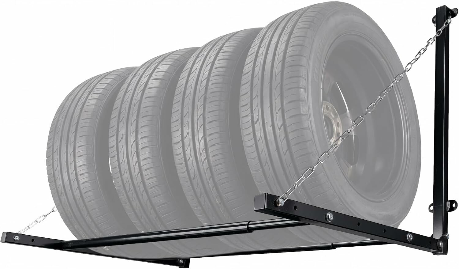 Wiltec Uchwyt scienny do przechowywania opon, nosnosc 130 kg, na 4 kola