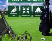 Caddytek Explorer V8 - skladany wozek golfowy 4-kolowy, zielony – zdjęcie 3