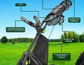Caddytek Explorer V8 - skladany wozek golfowy 4-kolowy, zielony – zdjęcie 5