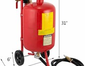 VEVOR Piaskarka kabinowa pneumatyczna 40 l, stalowa, czerwona – zdjęcie 2
