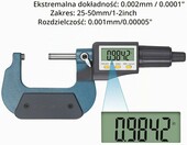 AUTOUTLET Mikrometr cyfrowy zewnetrzny 25-50 mm, wyswietlacz LCD – zdjęcie 5