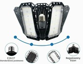 CREATESTAR Lampa warsztatowa LED 120W 12000lm, 5 regulowanych paneli – zdjęcie 2