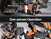 VEVOR Podnosnik motocyklowy hydrauliczny nozycowy, udzwig 680 kg, na kolkach – zdjęcie 3