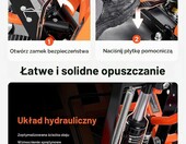 VEVOR Podnosnik motocyklowy hydrauliczny nozycowy, udzwig 680 kg, na kolkach – zdjęcie 4