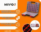 MIVOS Pojemnik warsztatowy dwustronny z 64 przegrodkami do drobnych czesci – zdjęcie 2