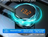 Hoembpn Rozdzielacz zapalniczki samochodowej 3x12V + 4x USB, woltomierz LED – zdjęcie 4