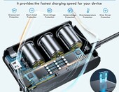Hoembpn Rozdzielacz zapalniczki samochodowej 3x12V + 4x USB, woltomierz LED – zdjęcie 5