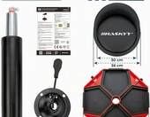 HASKYY Taboret warsztatowy z oparciem, regulowany 43-58 cm, na kolkach 150 kg – zdjęcie 2