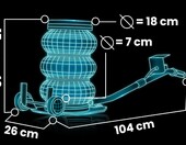 Humberg Podnosnik pneumatyczny balwanek 3,5 t, 150-400 mm – zdjęcie 3