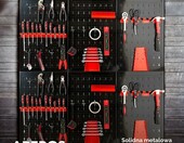 Arebos Tablica narzedziowa scienna 6-czesciowa z 34 haczykami, 235x59,5 cm – zdjęcie 4
