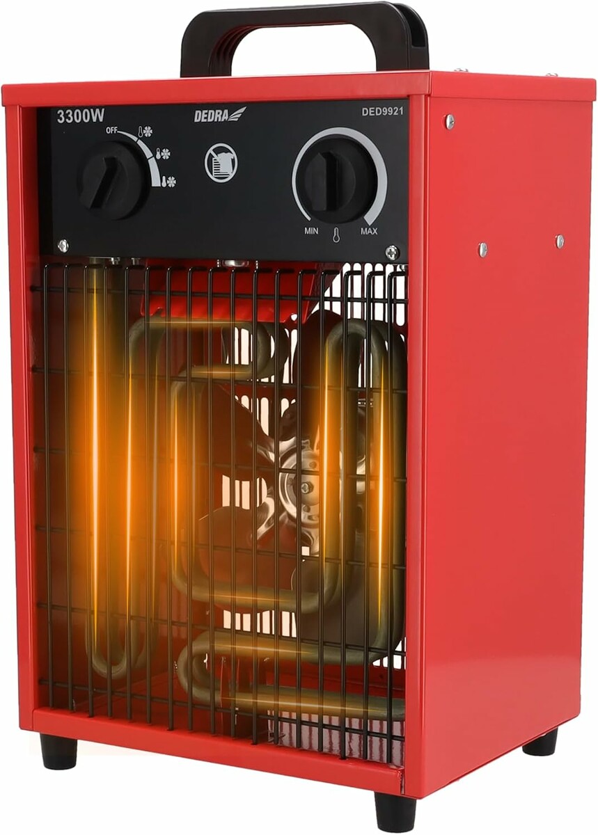 DEDRA Nagrzewnica elektryczna warsztatowa 3,3 kW, termostat, do 35 m2