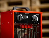 DEDRA Nagrzewnica elektryczna warsztatowa 3,3 kW, termostat, do 35 m2 – zdjęcie 4