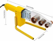 TTISJHK Zgrzewarka mufowa do rur PPR/PE/PB 800W, z 6 dyszami i walizka – zdjęcie 2
