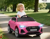 HOMCOM Elektryczny samochod Audi E-tron 12V dla dzieci, pilot 2,4G, rozowy – zdjęcie 2